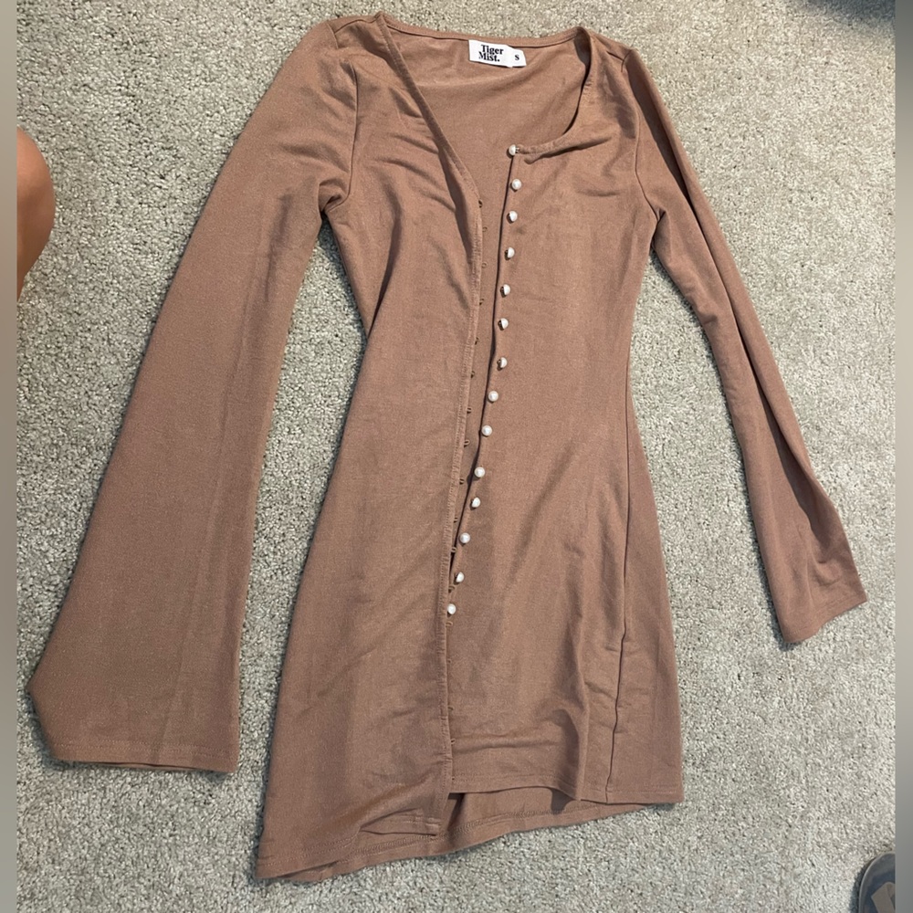 Tiger Mist Tan Long Sleeve Top